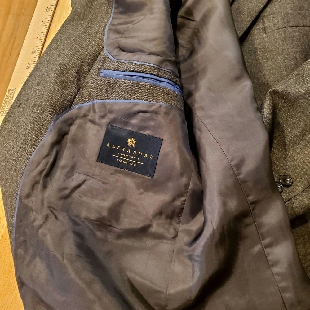 Alexandre London Savile Row Suit Jacket 22" pit to pit 30" shoulder to hem - Picture 5 of 10